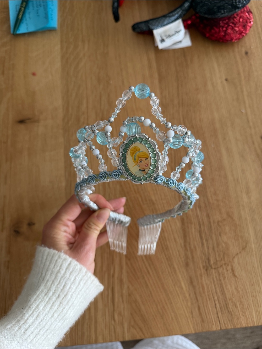 Disney Light Blue and Silver Beaded Princess Headband